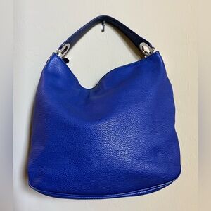 Salvatore Ferragamo Navy Leather Hobo  Bag